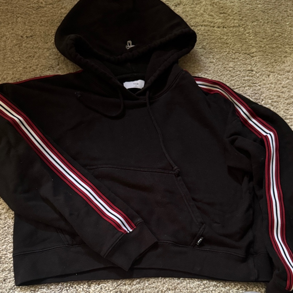 Aritzia TNA Hoodie with Red and White Stripes